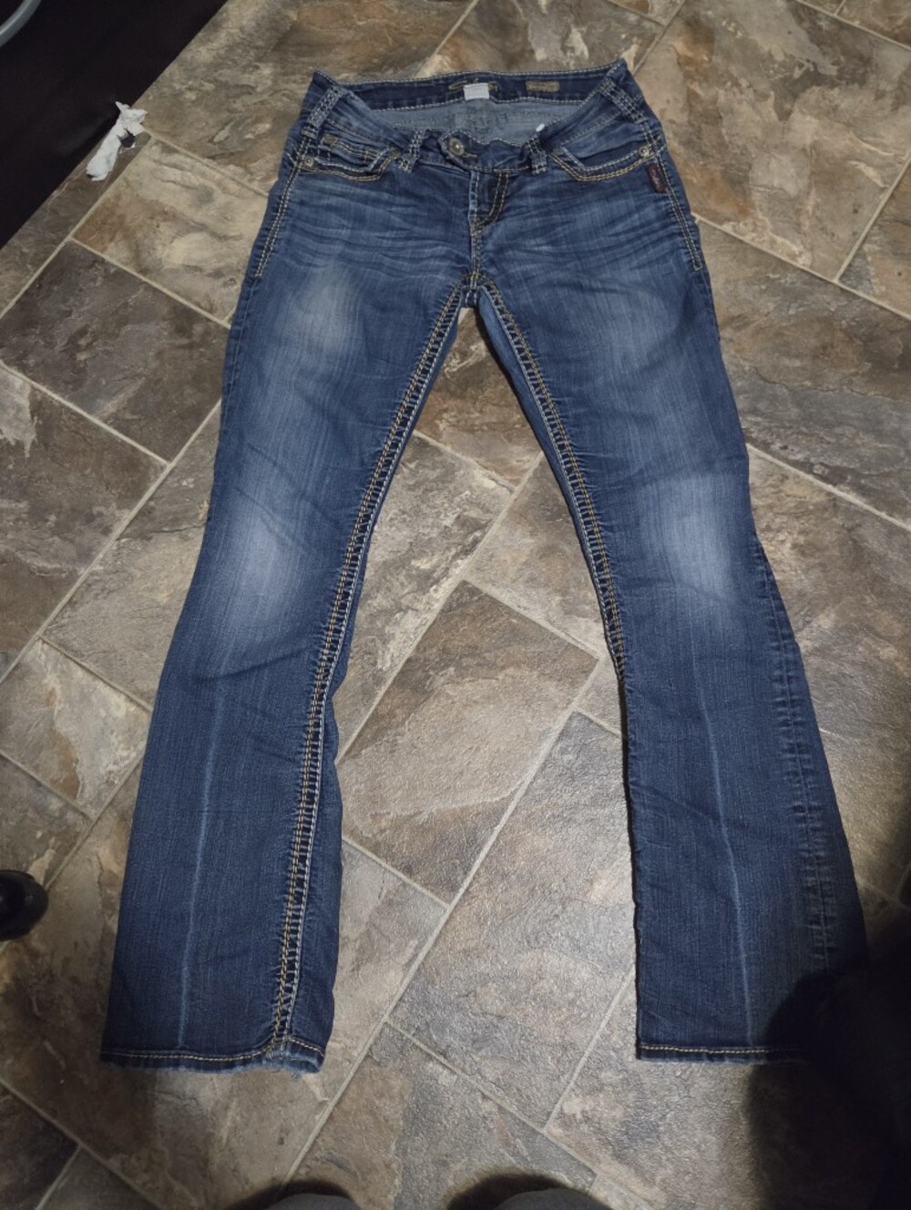 Silver Jeans Classic Blue Women's Slim Bootcut Jeans Lowrise